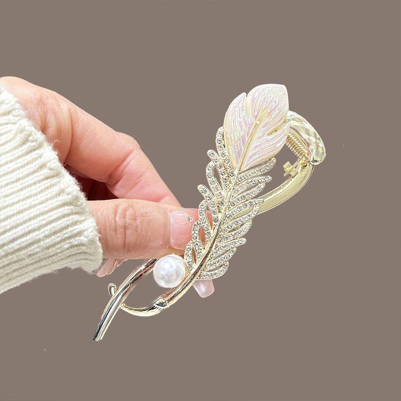 Trendy Personal Flower Hairpins Women Pearl Hair Clips Accessories Temperamental Alloy Hair Accessories
