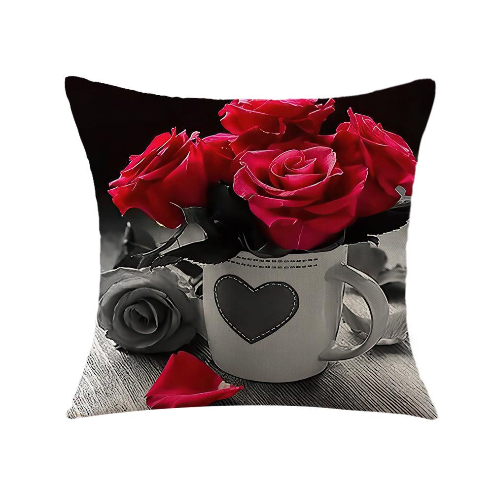 

Новая европейская классическая наволочка на подушку, подушка ко Дню святого Валентина, красная, офисная, на диван 45 * 45Cm (excluding pillow core)
