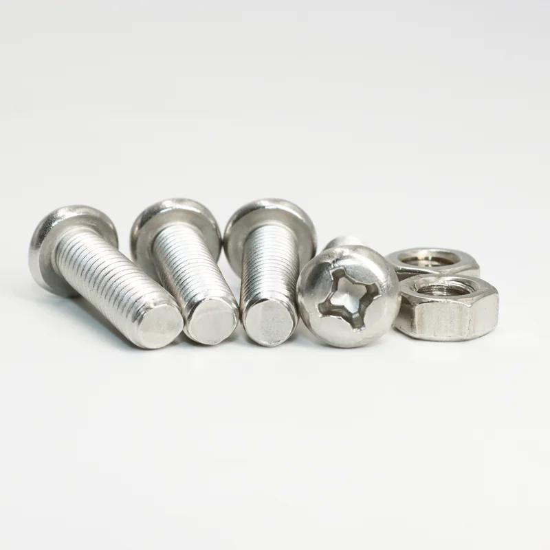 Mini Machine Screw M1 M1.2 M1.4 M1.6 M2.5 M3 304 Stainless Steel Phillips Round Head Cross Little Bolts Nuts for Motherboard CPU