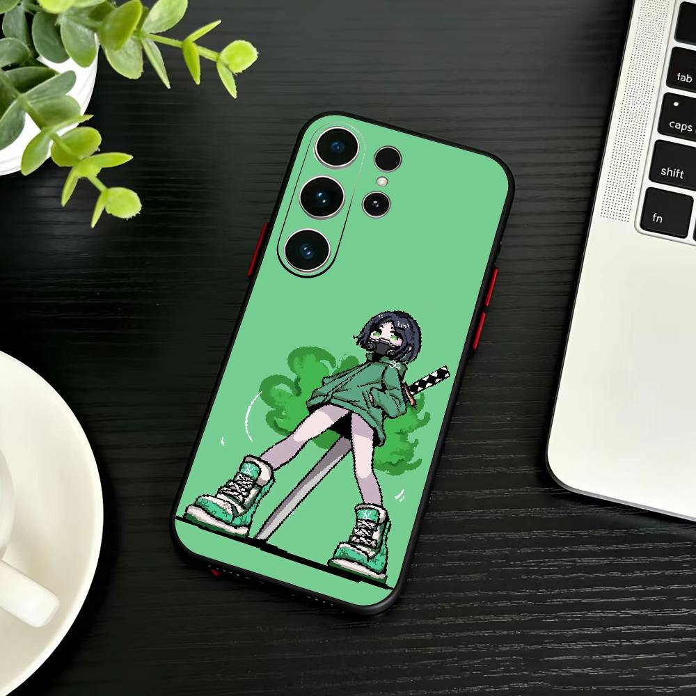 

Cute Trendy Wuxia Phone Case For Samsung S26,S25,S24,S23,S22,S21,S20,Ultra,Plus,FE Black Soft Cover Samsung S23plus5G