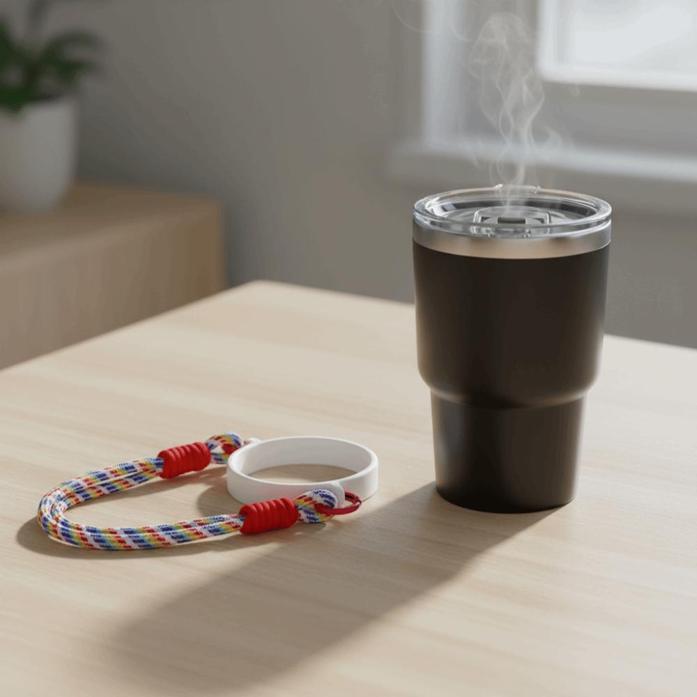 2PCS Reusable Water Bottle Handle Strap Resilient Water Cup Holder Strap  Travel