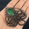 Emerald Pendant, 999 Copper Wire Wrapped Pendant Gemstone Jewelry, Handmade Pendant Amazing Jewelry, Gift For Her