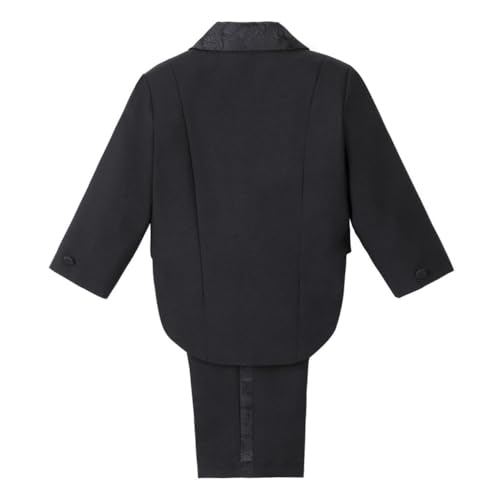 Dressy Daisy Baby Boys' Classic Fit Tuxedo Suit, 5-Piece Set, Formal Wear with Vest, Wedding Outfit, Sizes 18-24 Months, Black