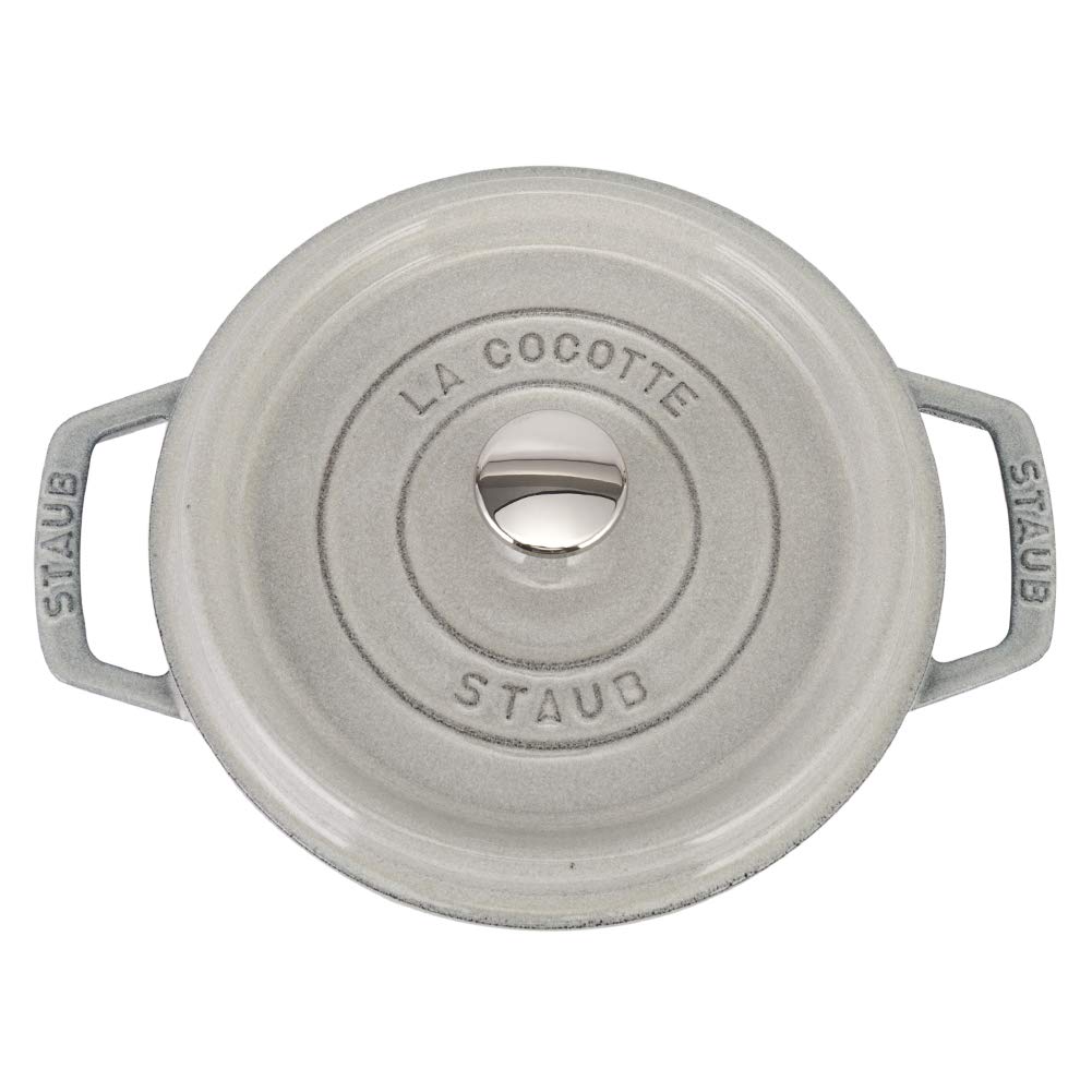 Staub Pico Cocotte Round 20cm Campagne pot Enamel pot Rund Brater blanco trufa Pot Cookware Kitchenware [Staub Pot] (White Truffle)