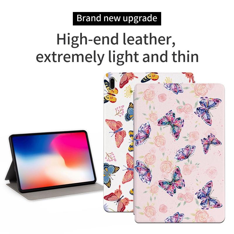 

For Samsung Galaxy Tab S7 FE/Tab S7+/Tab S8+ Shockproof Case Butterfly Printed PU Leather Tablet Cover Protective Stand Case with Auto Wake/Sleep Phantom Butterfly