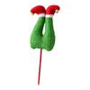 Christmas Leg Picks Glitter Stuffed Feet Christmas Tree Topper Inverted Santa Leg Hip Decoration Vase Filler Centerpiece Seasonal Party Home Decor
