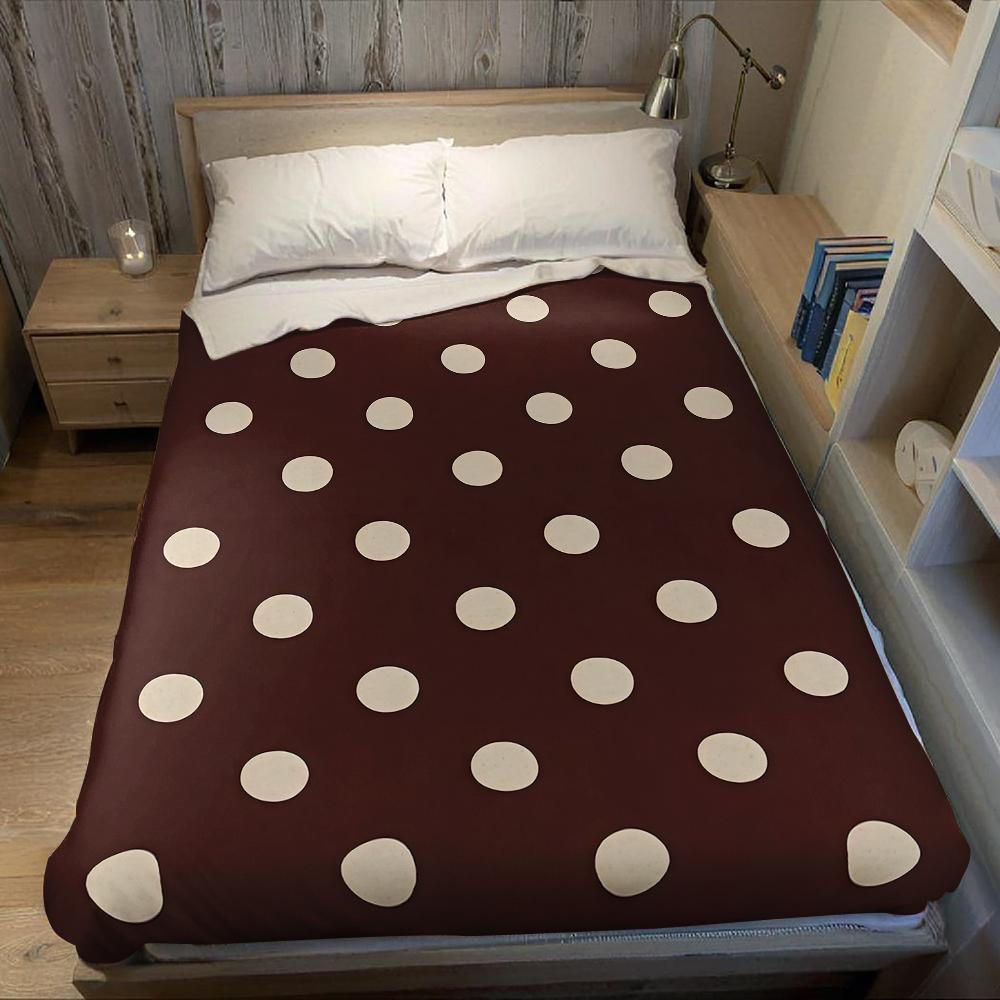 Vintage Polka Dot Muster Flanelldecke Warm Weich Halloween Weihnachten Sofa Warm Gemütlich Dekoratives Dekor Geschenk für Alle Jahreszeiten