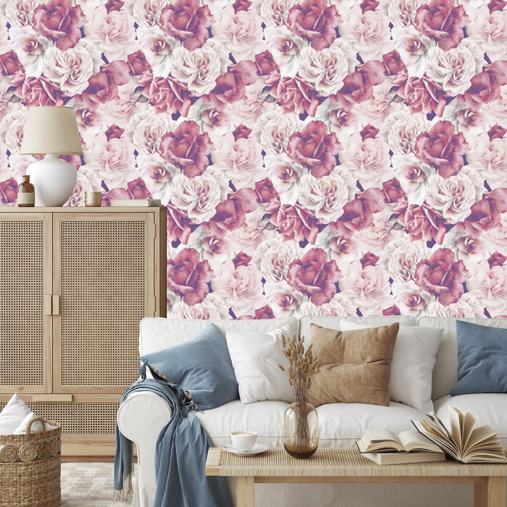 English Roses Wallpaper for Living Room and Bedroom 50x1000