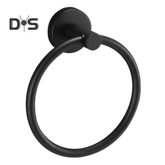 Handtuchring mit Saugnapf, Wandhalterung aus Metall, einfarbig, einfach zu installieren, Handtuchhalter für Badezimmer, Kleiderhaken