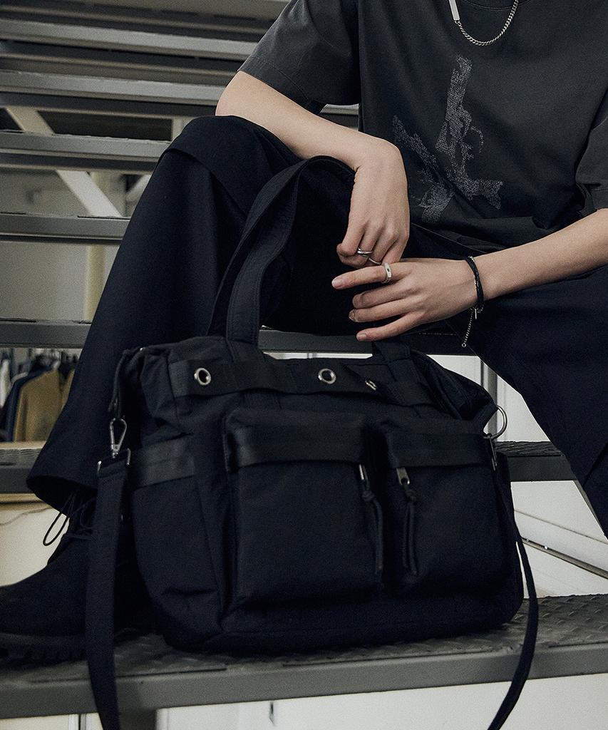 Maison Mined Two-Way Shoulder Bag Black