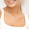 Necklace - PERLINEA - CRYSTAL - 4 Freshwater Cultured Pearls - 925 Silver - 42 Cm