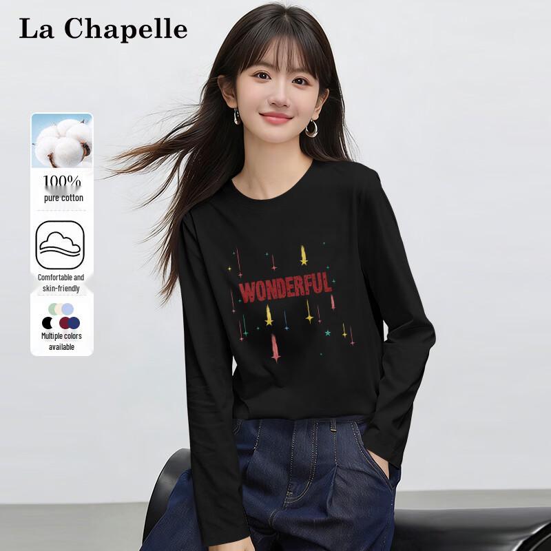 La Chapelle Women s Pure Cotton Long Sleeve Graphic T-shirt L