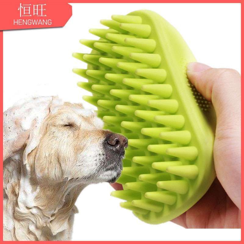 

Dog Bath Brush Teddy Bichon Massage Tool Large Dog Pet Supplies Golden Retriever Shower Gel Brush HW-09 orange OPP bag packaging