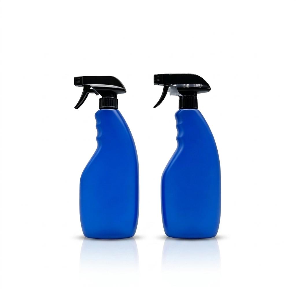 500ml 16oz HDPE Black Oval Fine Mist Spray Bottle Refillable Alcohol Disinfectant Sealed Plastic Spray Bottle with Sprayer