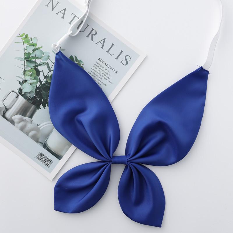 Solid Color Rabbit Ear Shape Butterfly Bow Tie Student Uniform Accessories