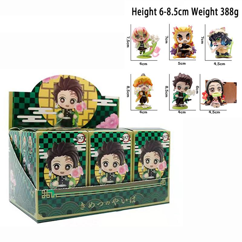 In Stock Demon Slayer Kimetsu No Yaiba Cute And Charming Blind Box Full Character PVC Model Playthings Figure Desktop Ornaments Collectible Gifts