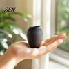 Weather Resistant Flower Container Retro Round Ceramic Vase, Small Hydroponic Planter, Rustic Indoor Outdoor Decorative Planter Table Centerpiece Vase