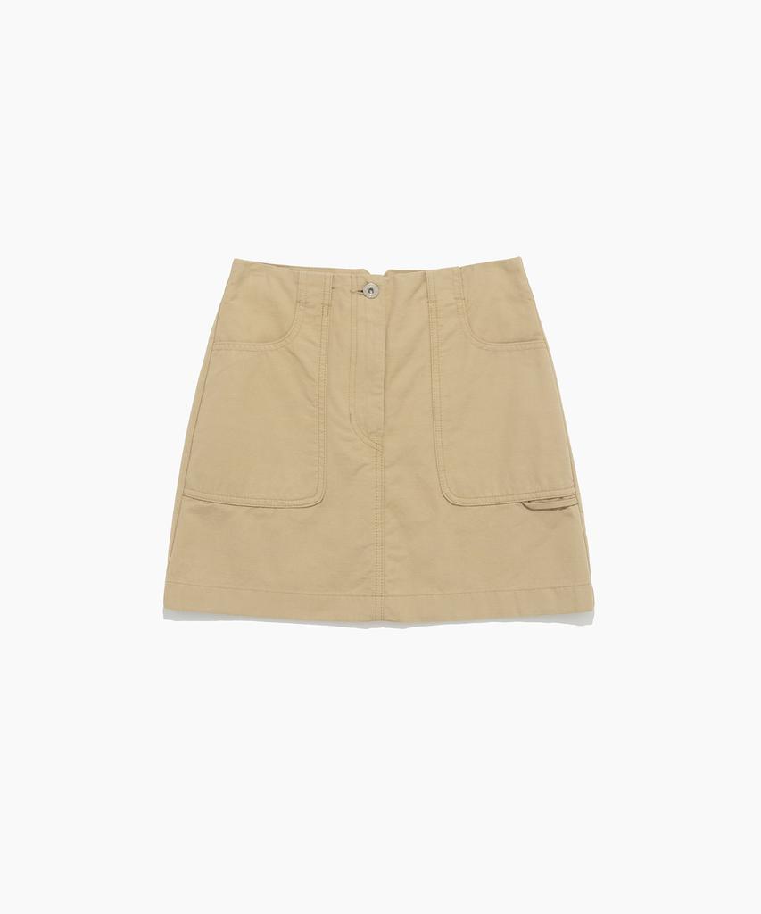 Tudument Cotton Mini Skirt Beige