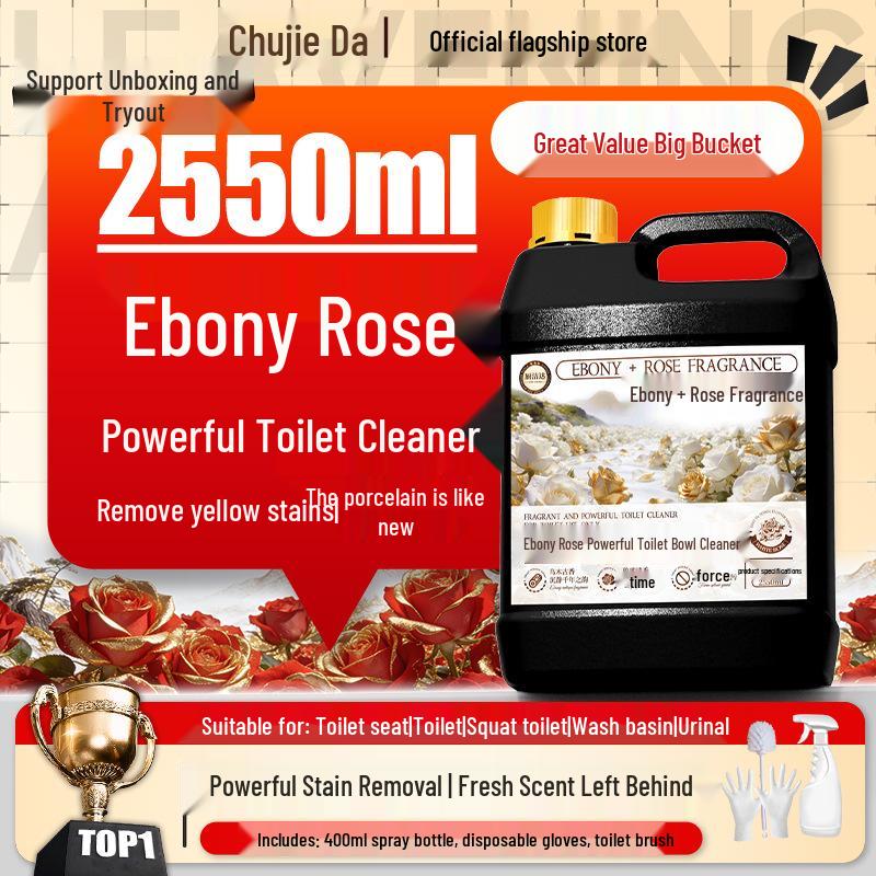 Powerful Toilet Cleaner: Descaling, Deodorizing, Fresh Scent, Stain & Yellowing Removal Liquid