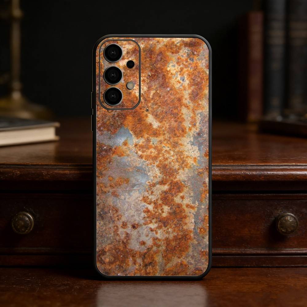 Retro Industrial Style Rusty walls Phone Case For Samsung S25,24,23,22,30,21,10,9,Ultra,Plus,Lite Soft Black Case Samsung S25