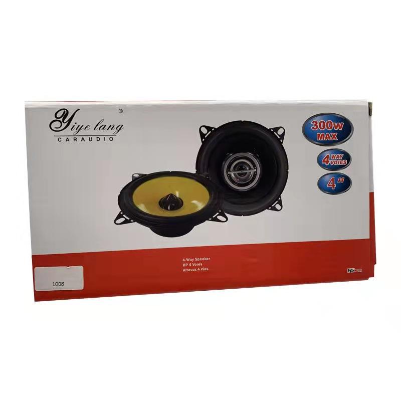 2 buc. Difuzoare audio auto de 4 inci, 300 W, frecvență cu gamă completă, Difuzor mediu greu, ultrasubțire, Difuzor universal modificat