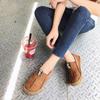 Elegant Women Round Toe Casual Pattern Flats With Wide Shallow Tendon Sole