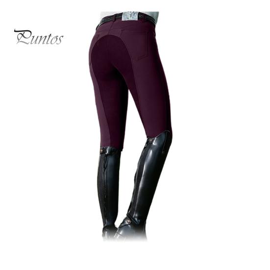 Pantaloni skinny da corsa di cavalli elasticizzati a vita alta da donna