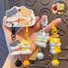 1 Pair Keychain with Bell Cartoon Dog Shape Magnetic Design Key Chain Keys Bags Phones