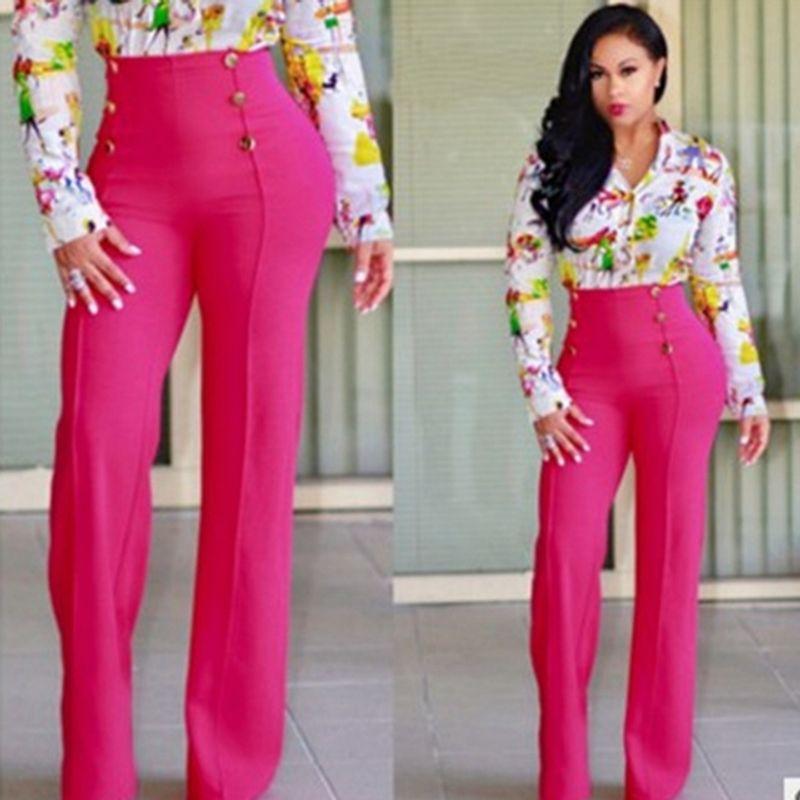 

Брюки клеш прямого кроя с высокой посадкой однотонные Брюки прямого кроя в форме рога с высокой посадкой однотонные Fuchsia M