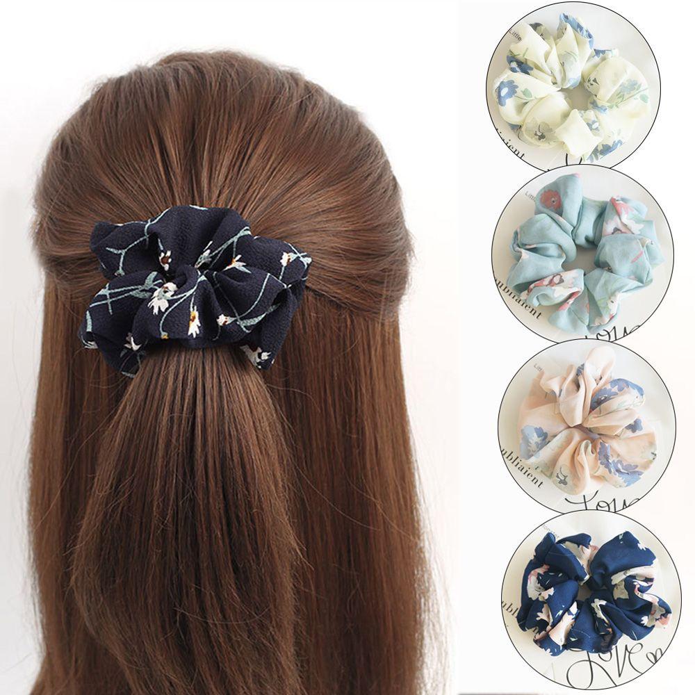

Cloth Accessories Ties Ring Scrunchie Floral Hair Band Elastic Hair Rope Ponytail Holder