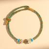 Handmade Peach Blossom & Lily of the Valley Knot Zodiac Bracelet – Red Rope for Men & Women, Bead-String DIY Semi-Finished.
