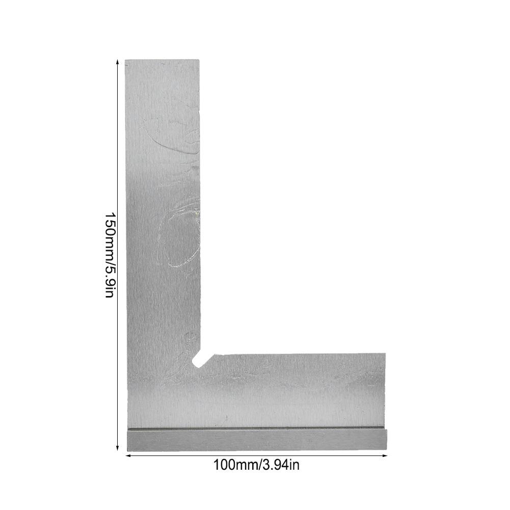 Angle Ruler Engineer Square High Accuracy Stainless Steel 90 Degree with Seat(150x100mm)