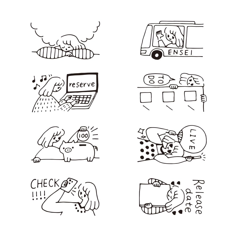 Midori Stamp Rotating Stamp Dial Oshikatsu Pattern 35584006