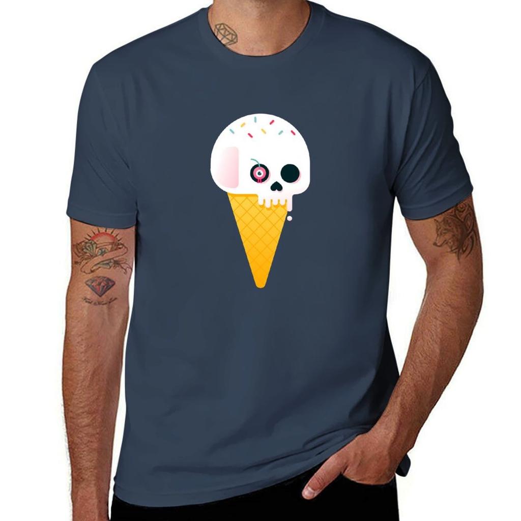Ice Cream Skull Tshirt Essential Solid Color Tshirt