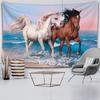 Elk Crane Pentium Horse Print Wall Hippie Tapestry Polyester Fabric Home Decor Wall Rug Carpets Hanging Big Couch Blanket