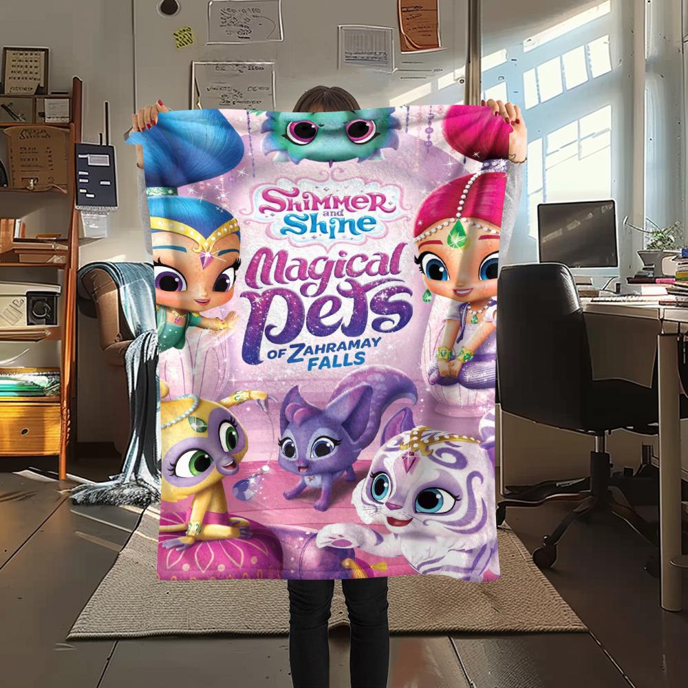 

1 шт. Фланелевое одеяло с принтом «Сияние и блеск», Высококачественное, Удобное для всех сезонов, Декор для дома, Тепло и уют, Идеально для подарков 80cm x 120cm