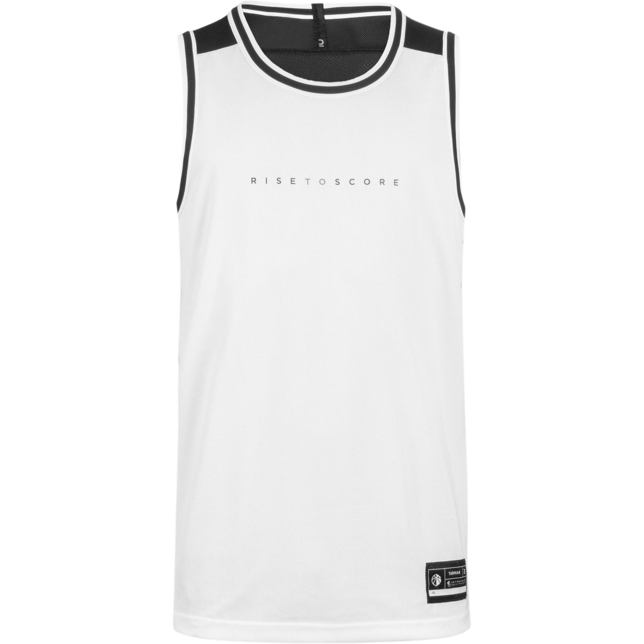 

DECATHLON TARMAK T500 Дышащая Влагоотводящая Удобная Баскетбольная Майка Унисекс Черно-белая S черный белый