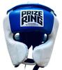 PRIZE RING Genuine Leather "Professional SS" Headgear, White/Blue (M)