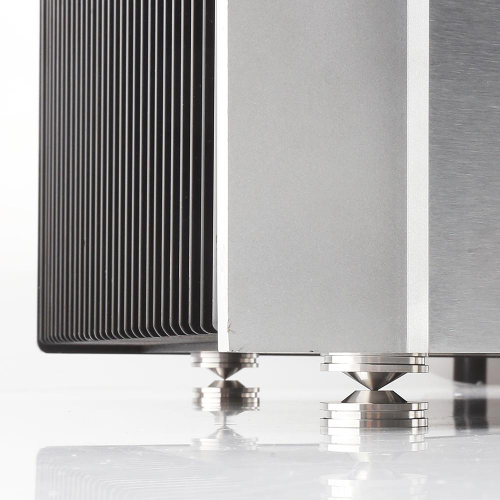 4 Ensembles Pointes d'Isolation pour Enceintes HiFi en Acier Inoxydable Pieds de Support Audio Absorbeurs de Chocs Amortisseurs Anti-Vibrations Base pour Équipement Audio