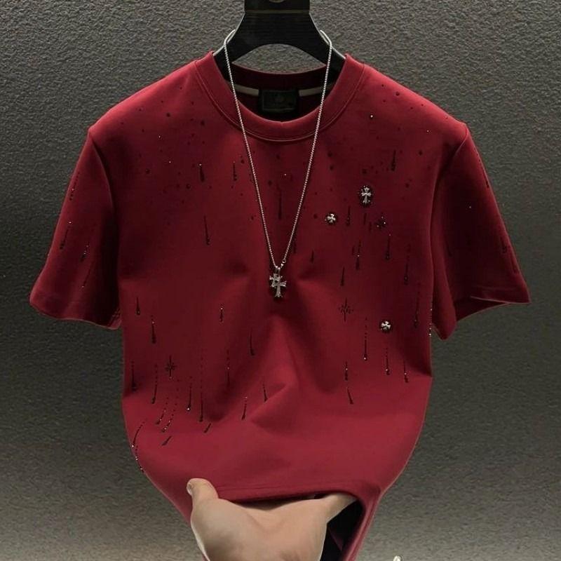 Men's T-shirt Half Sleeve 2025 Summer New Casual Round Neck Trendy Versatile Short Sleeve