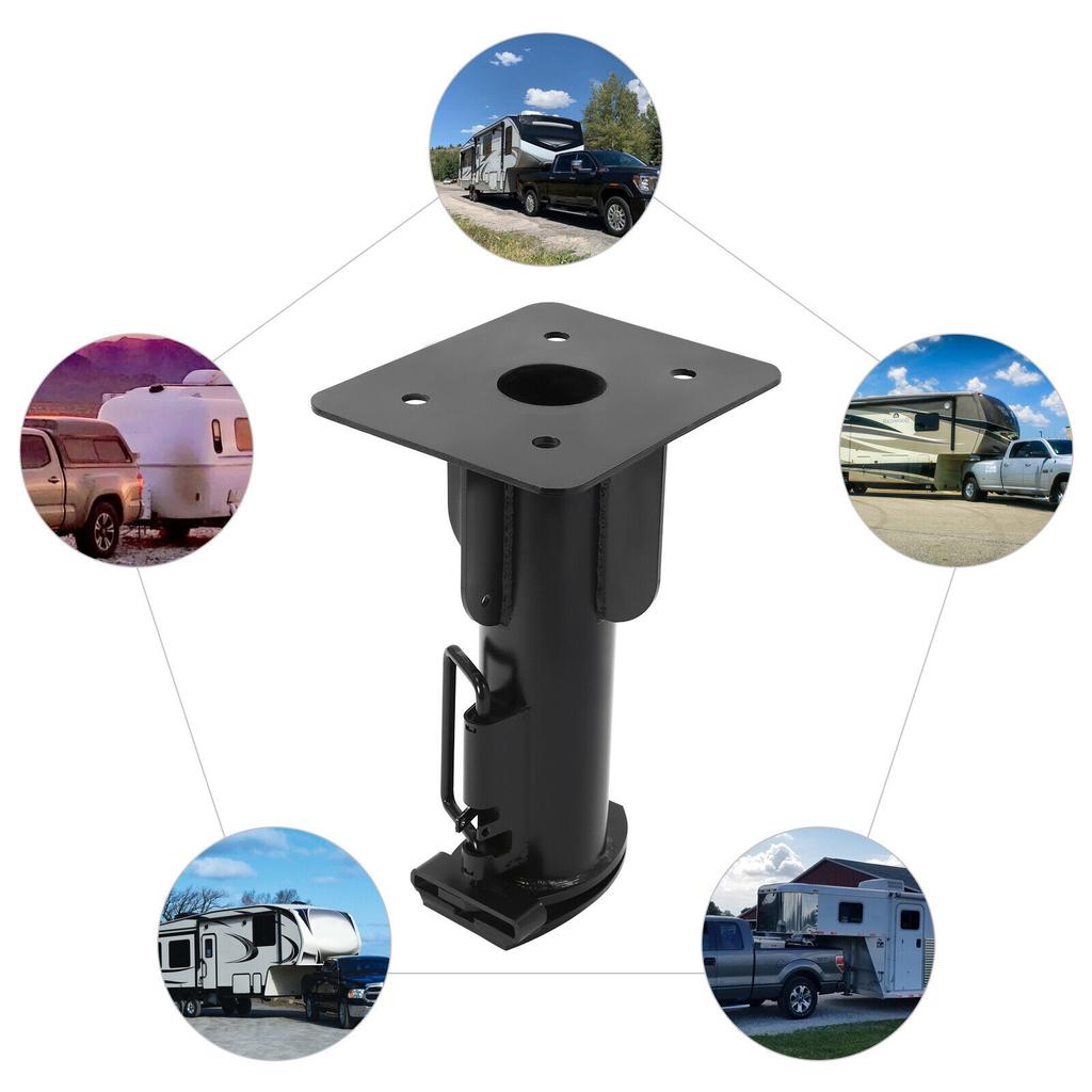 17" Adjustable Fifth (5th) Wheel For Camper RV Adapter Hitch To Gooseneck