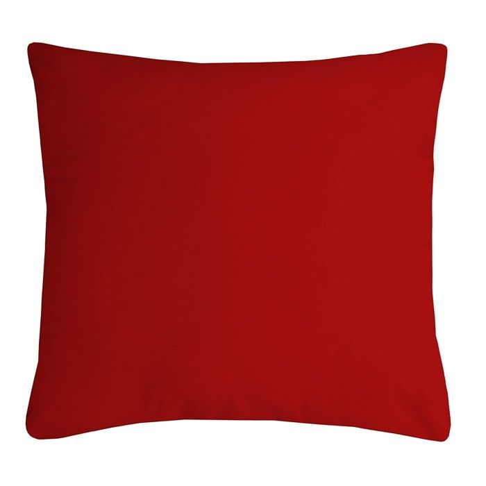 Coussin décoratif - EDEN - 40 x 40 cm - Terracotta (rouge) - Polyester - Uni