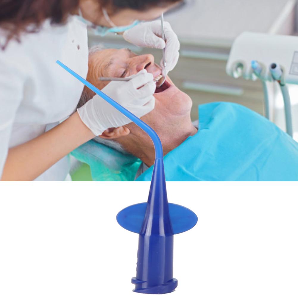 50pcs / bag Disposable Irrigation Rinse Tips Dental Teeth Whitening Flexible Resin Tip Soft Needle