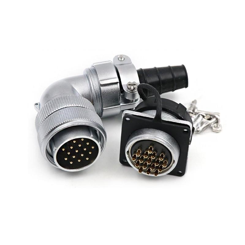 Weipu WF28 Waterproof Multi-core Aviation Plug Connector with Elbow Design