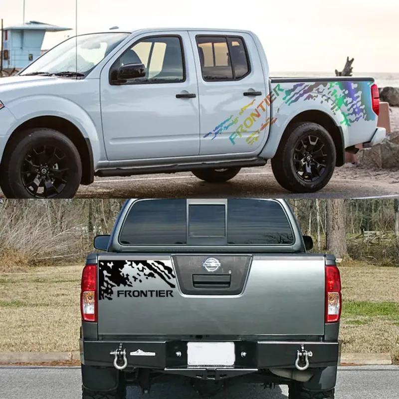 For Nissan Frontier Pro 4X NP300 Pickup Body Side Stickers Truck Splash Grunge Decor Decal Trunk Vinyl Covers Auto Accessories