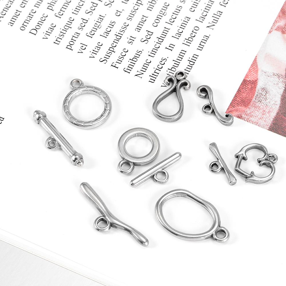 3set/lot 16 Style Stainless Steel OT Clasps Connectors for DIY Bracelet Necklace Jewelry Findings Making Supplies Accessories