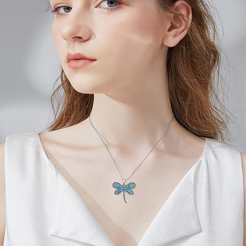 Simple Dragonfly Pendant Necklace for Men and Women Daily Wear Jewelry
