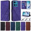 Geometric Leather Wallet Case For Moto Edge 50 Fusion 40 Neo G 5G Play G04 G04S G24 G34 G35 G45 G54 Power G55 G75 G84 G85 Cover