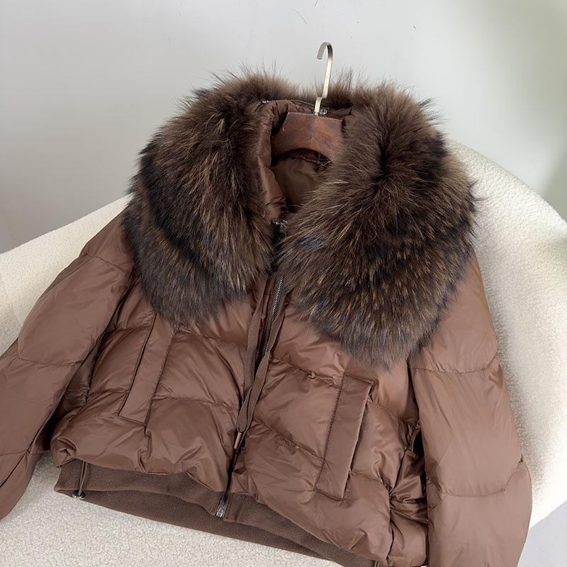 

Легкий короткий пуховик для женщин 2023 года - модный высококачественный утиный пух Medium