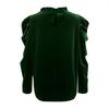 Women's Solid Color Gold Velvet Puff Sleeve Long Sleeve Elegant Fashion Top